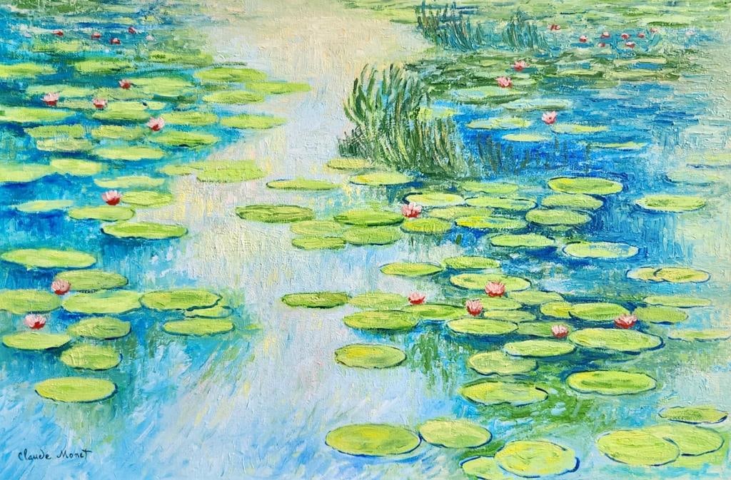 Claude Monet French 1840 - 1926 (Oil on canvas Painting) style of: Beautiful Figurative French Artist Painting. Measures: 16 x 24 Inches.Technique:Oil on canvas. Provenance: Private Collection USA , Anonymous sale Paris 1954 Seller Acquired by descent. The work is fr