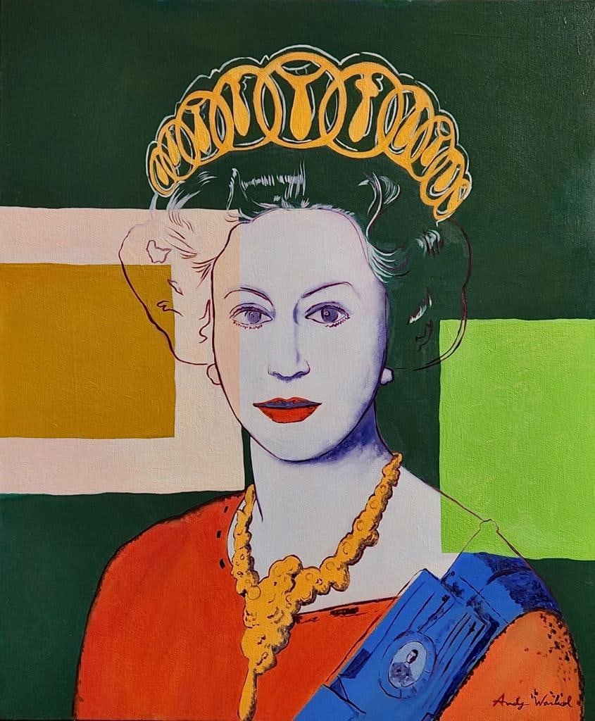 Andy Warhol American 1928-1987 ( Acrylic on canvas Painting ): Beautiful Piece of art Hand Painted. Measures: 24 x 20 Inches. Provenance: Private Collection New York Artist Estate stamp. .Technique: Acrylic on canvas Painting .The painting is framed. Lived betwee
