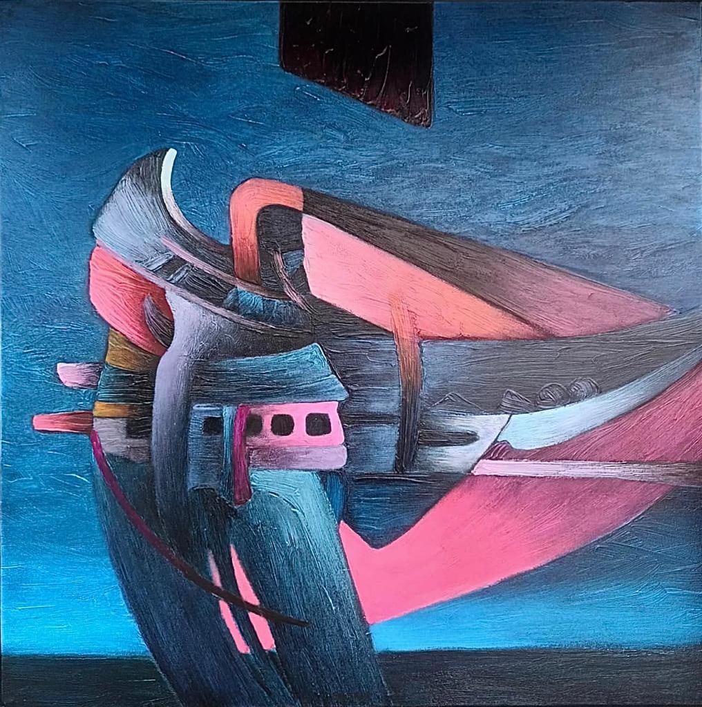 Fernando de Szyszlo Peruvian 1925 - 2018 ( Orrantia 96, Oil on Canvas Painting) (1 of 5)