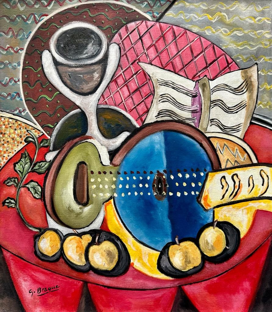 Georges Braque French 1882 - 1963 (Untitled oil on canvas painting) (1 of 3)