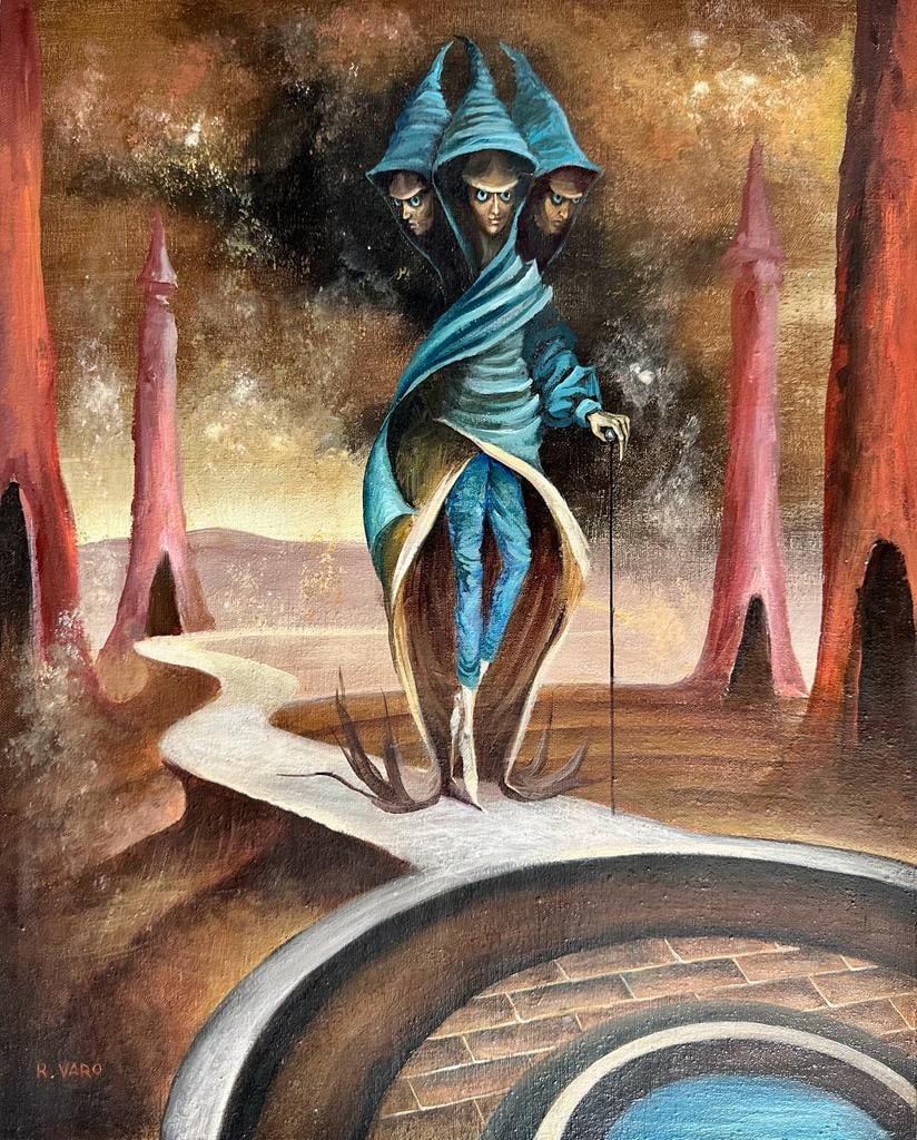 Remedios Varo Spanish (Oil on Canvas painting) Style Of (1 of 3)