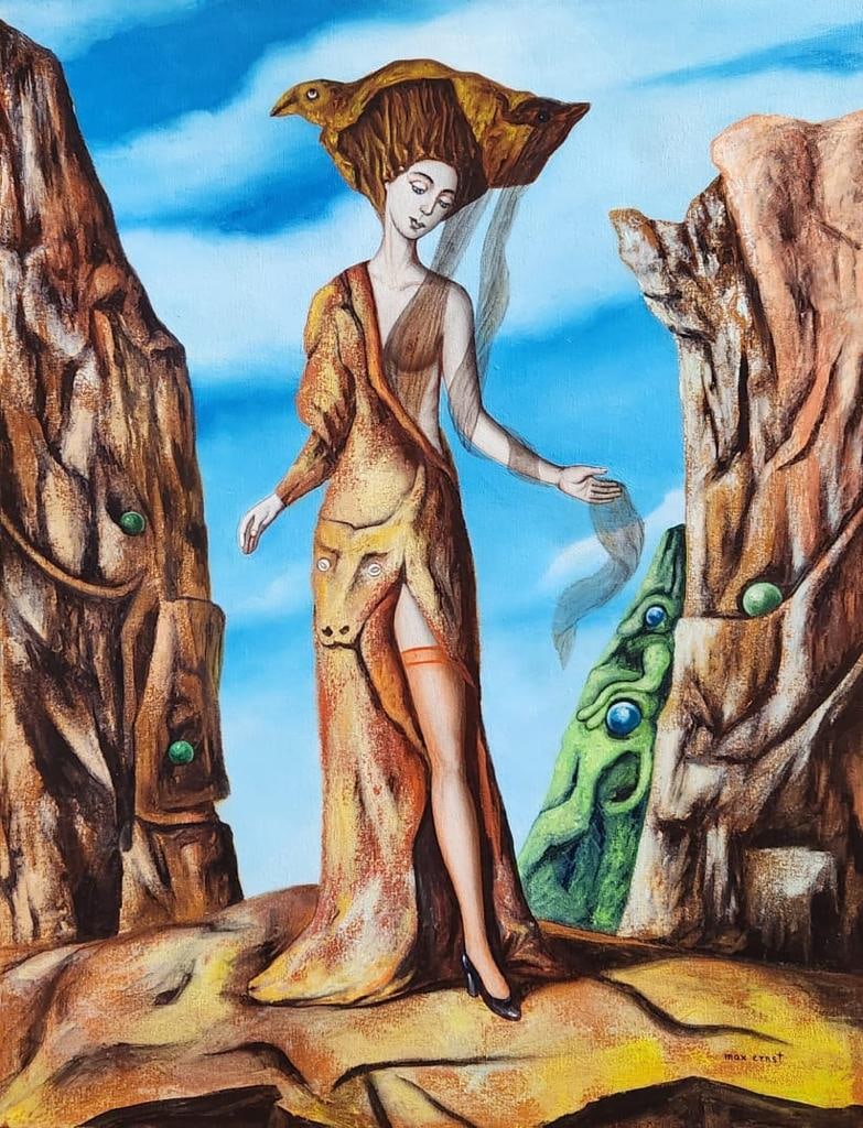 Max Ernst German 1891-1976 (Oil on canvas painting) (1 of 3)