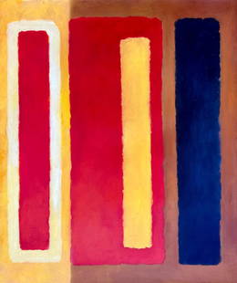 Mark Rothko Russian / American 1903 - 1970 ( Untitled Oil on canvas painting ) style of: Beautiful Abstract Painting from American Artist .Measures: 24 x 20 Inches.Technique: Oil on Canvas Painting. Provenance: Private Collection New York From a artist dealer. The work is framed. Live Bet