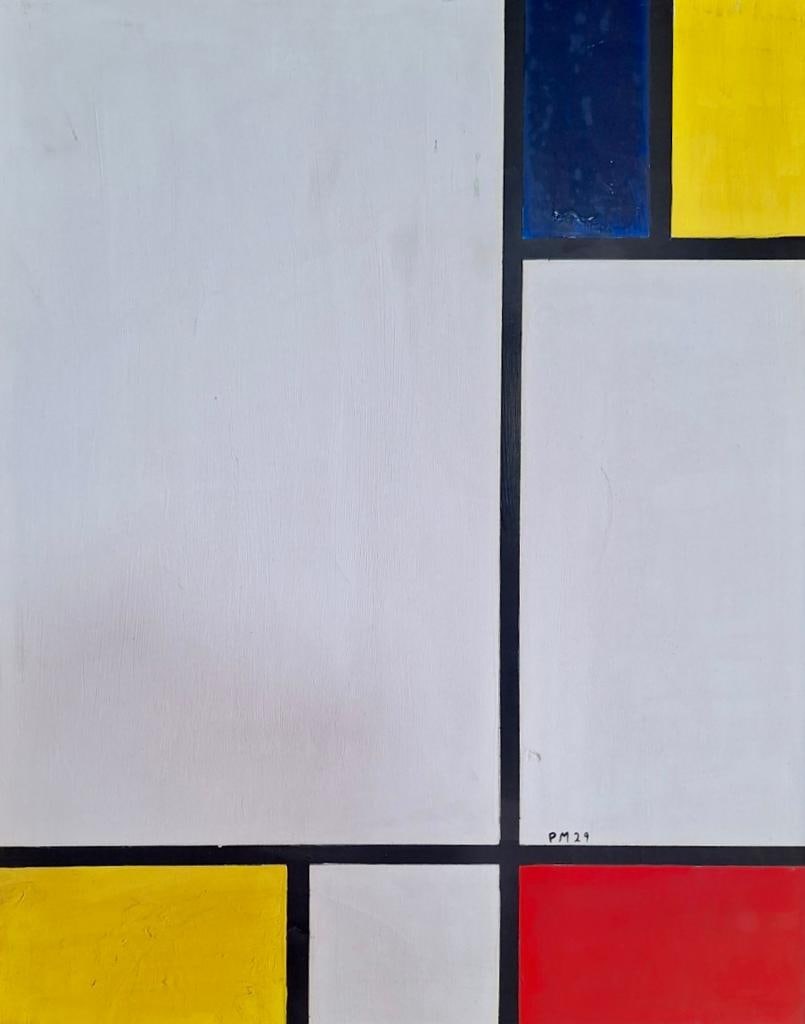 Piet Mondrian Dutch 1872-1944 (Oil on canvas painting) (1 of 4)