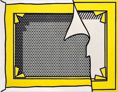 Roy Lichtenstein American 1923-1997 (Acrilic on canvas painting): Beautiful Pop Art Era Painting. Measures:23 x 31 Inches.Technique: Acrilic on canvas Painting.Provenance: Private collection New York . The work is framed. Live between: October 27, 1923 – Sept