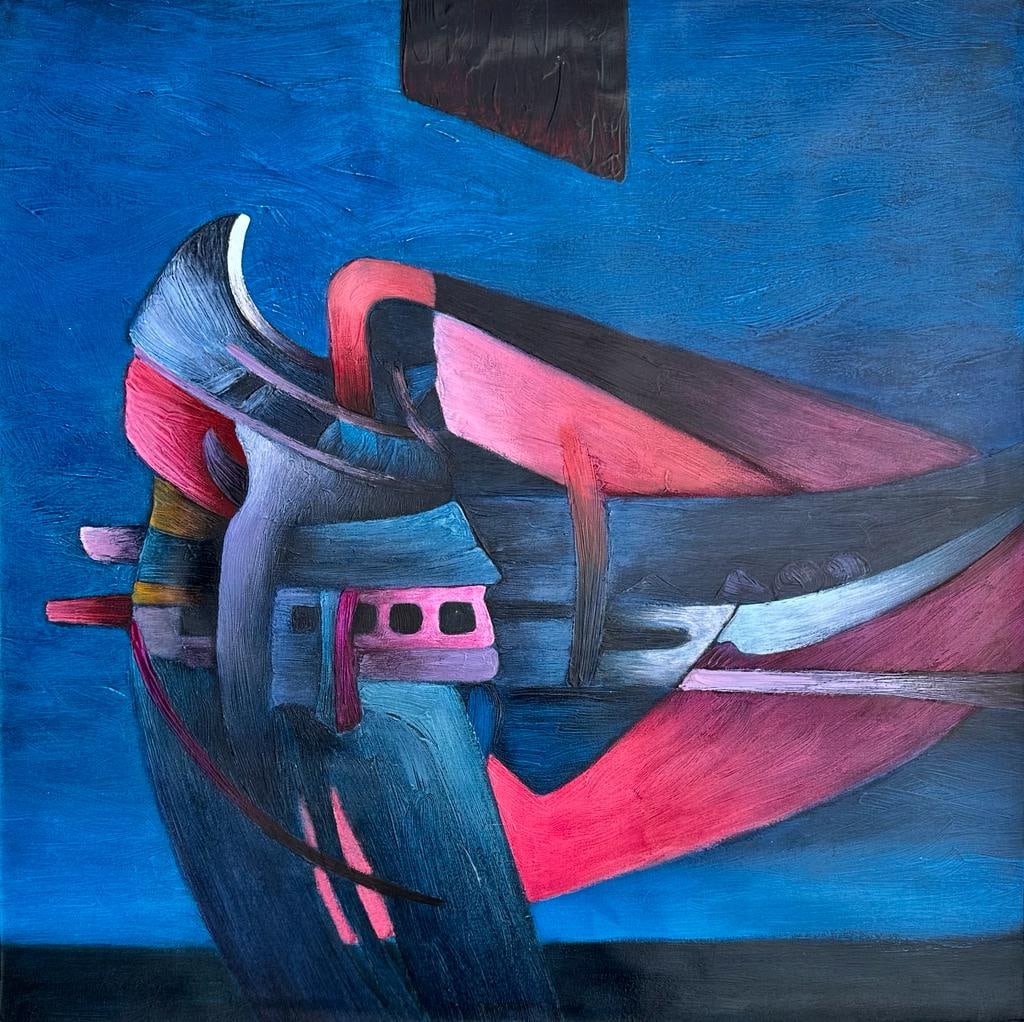 Fernando de Szyszlo Peruvian 1925 - 2018 ( Orrantia 96, Oil on Canvas Painting) (1 of 7)