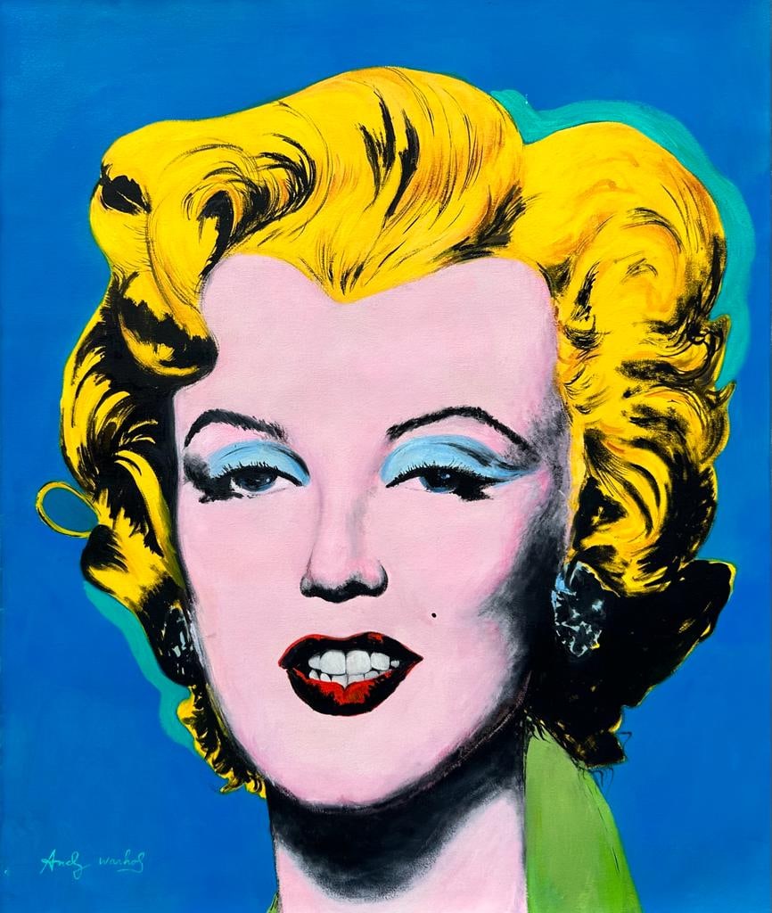 Andy Warhol American 1928 - 1987 ( Acrylic on canvas Painting) (1 of 3)