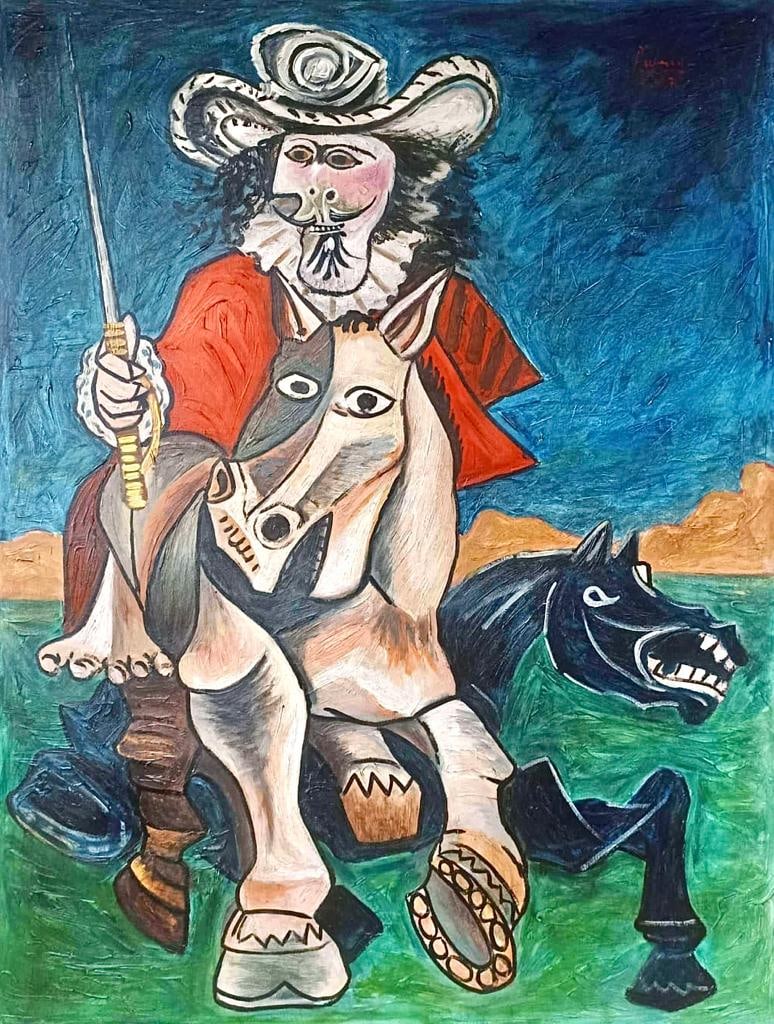 Pablo Picasso Spanish 1881 1973 ( untitled Oil on Canvas Painting) (1 of 4)