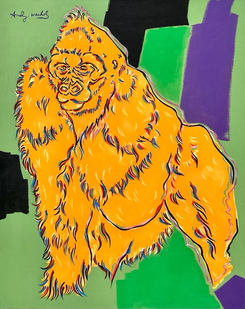 Andy Warhol American 1928-1987 ( Queen Elizabeth Acrylic on canvas Painting ) style of: Beautiful Piece of art Hand Painted. Measures: 24 x 16 Inches. Provenance: Private Collection New York Artist Estate stamp. .Technique: Acrylic on canvas Painting .The painting is framed. Lived betwee