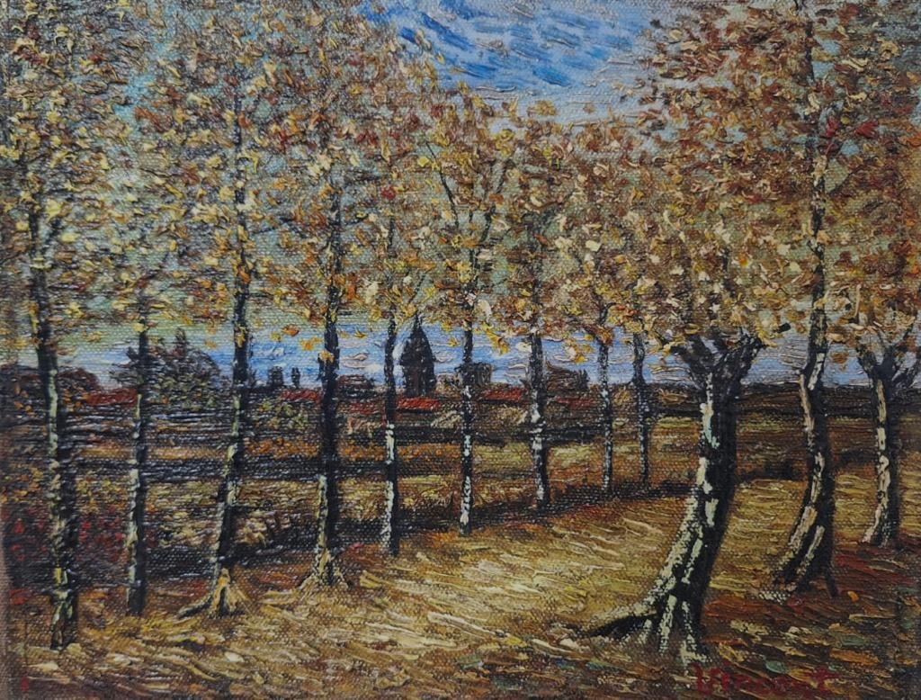 Vincent van Gogh Dutch 1853 - 1890 (Oil on Canvas painting) Style Of (1 of 3)