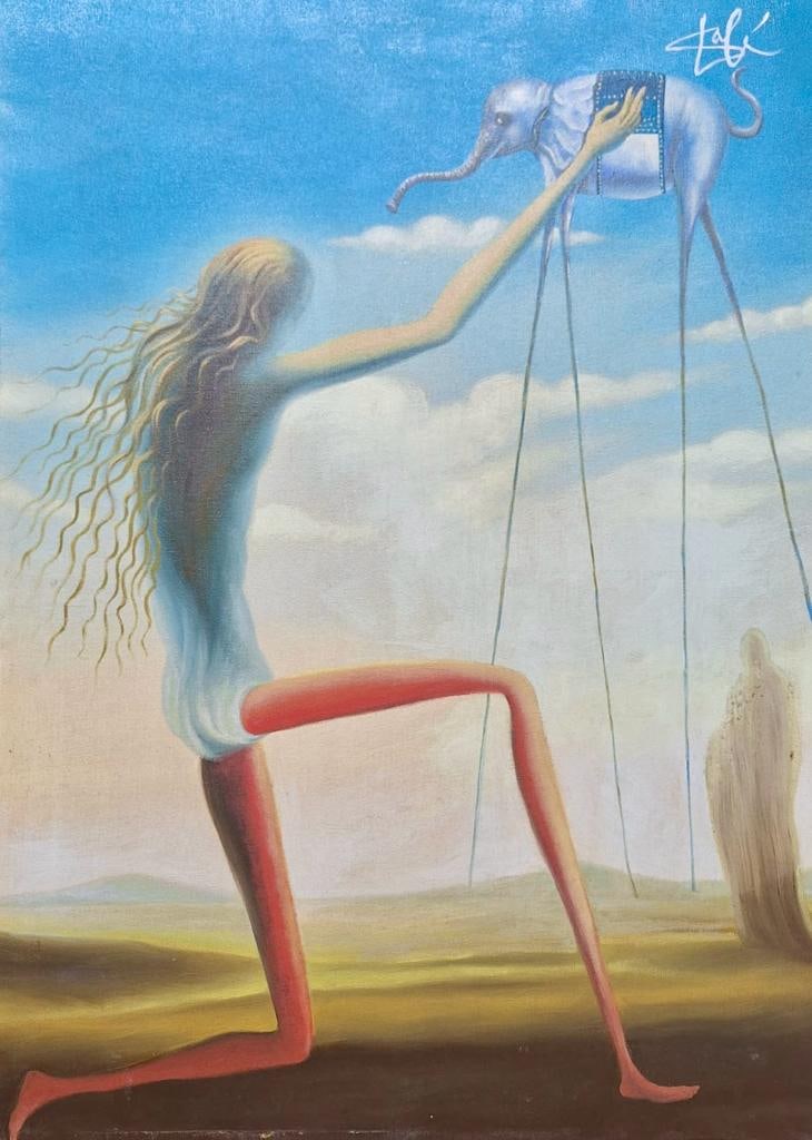 Salvador Dali Spanish 1904 - 1989 ( Oil on Canvas Painting ) (1 of 4)