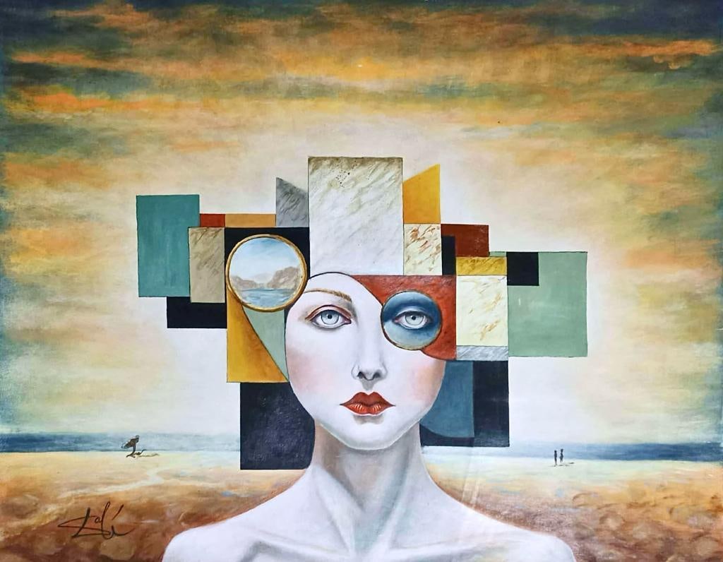 Salvador Dali Spanish 1904 - 1989 ( Oil on Canvas Painting ) (1 of 4)