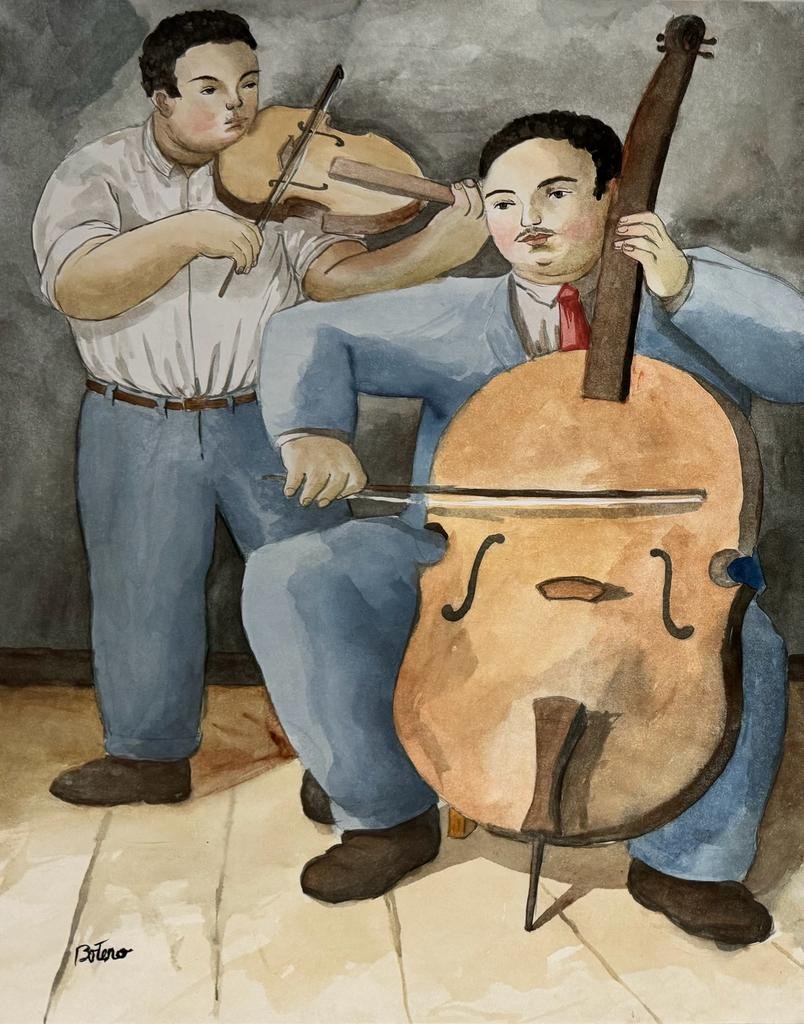 Fernando Botero Colombian 1932-2023 (Watercolor on paper painting) (1 of 3)