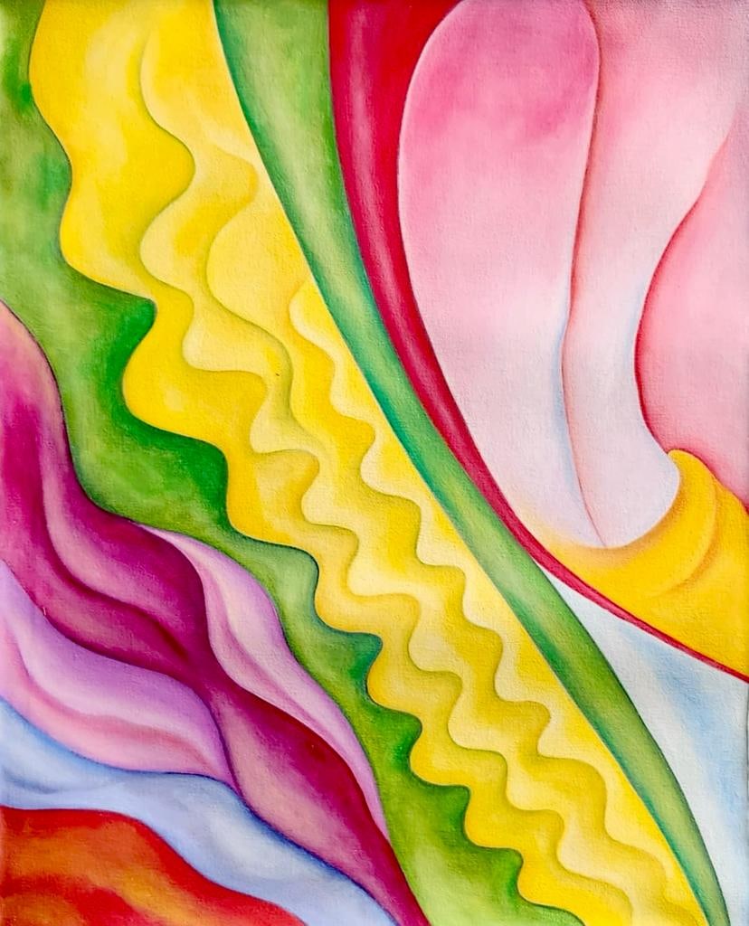 Georgia O'Keeffe American 1887 - 1986 ( Untitled Oil on Canvas Painting ) (1 of 5)