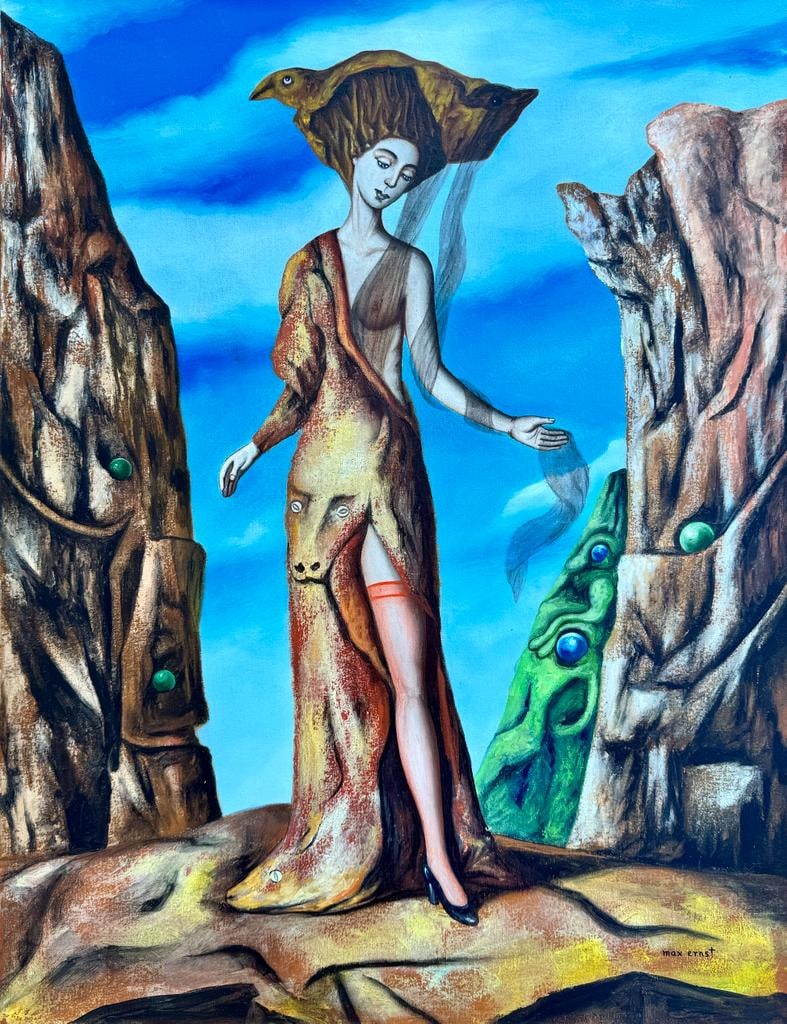 Max Ernst German 1891-1976 (Oil on canvas painting) (1 of 3)