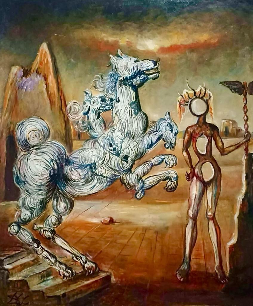 Salvador Dali Spanish 1904 - 1989 (Oil on Canvas Painting ) (1 of 5)