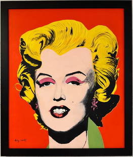 Andy Warhol American 1928-1987 Marilyn Monroe Acrylic on canvas Painting Pop Art Era: A stunning hand-painted piece of art with dimensions measuring 24 x 20 inches. Executed with acrylic on canvas technique, this artwork originates from a Private Collection in New York and is elegantly