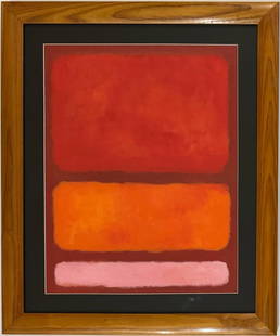 Mark Rothko American 1903 - 1970 Untitled Gouache on paper painting Appraisal Pollock: A beautiful abstract painting by an American artist, measuring 18 x 14 inches. Executed with the Gouache on paper technique, this artwork has a notable provenance, originating from a Private