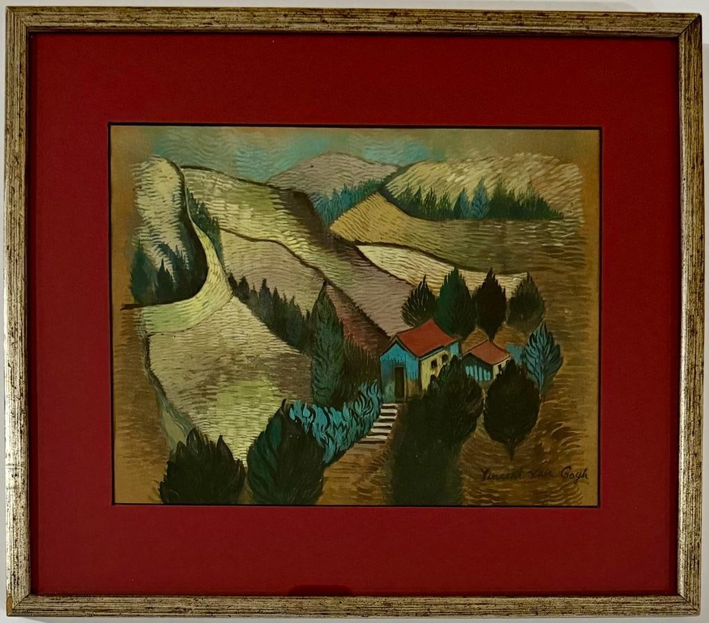 Vincent Van Gogh Dutch 1853-1890 Mixed Media on Paper. Paul Gaugin, Cezanne, Degas Era (1 of 7)