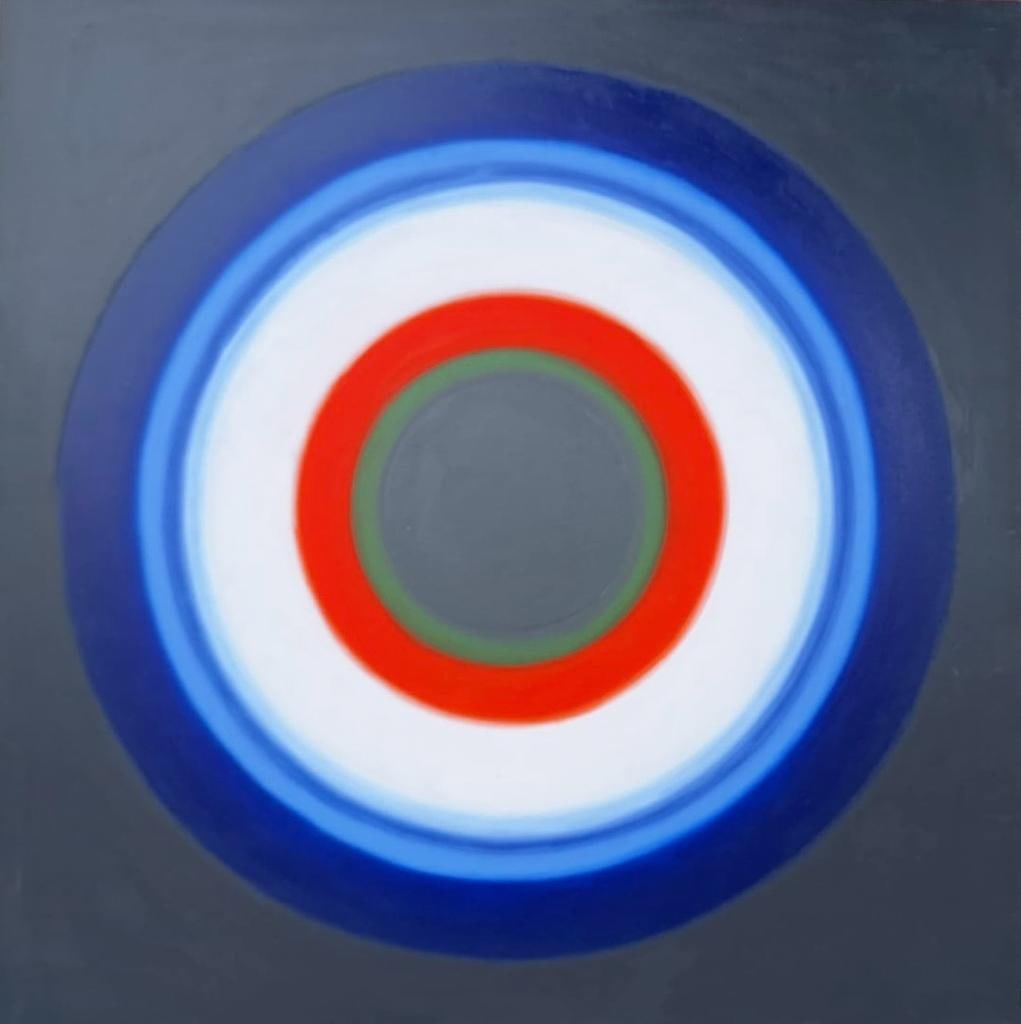 Wojciech Fangor 1922 - 2015 Poland Oil on  Canvas Op-Art (1 of 6)