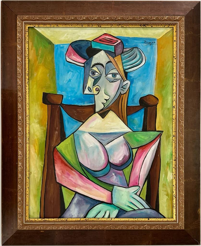 Pablo Picasso Spanish 1881 1973 Oil On Canvas Painting Francoise Gilot COA Cubism Braque Juan Gris (1 of 7)