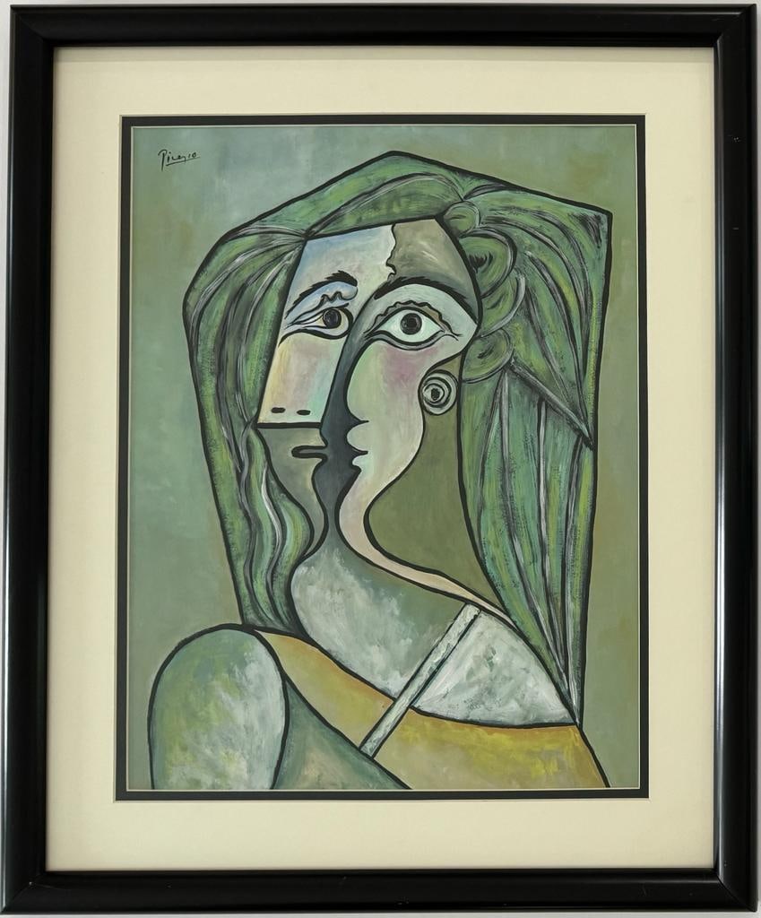Pablo Picasso Spanish 1881 1973 Gouache on Paper Painting Francoise Gilot COA Cubism Braque (1 of 7)