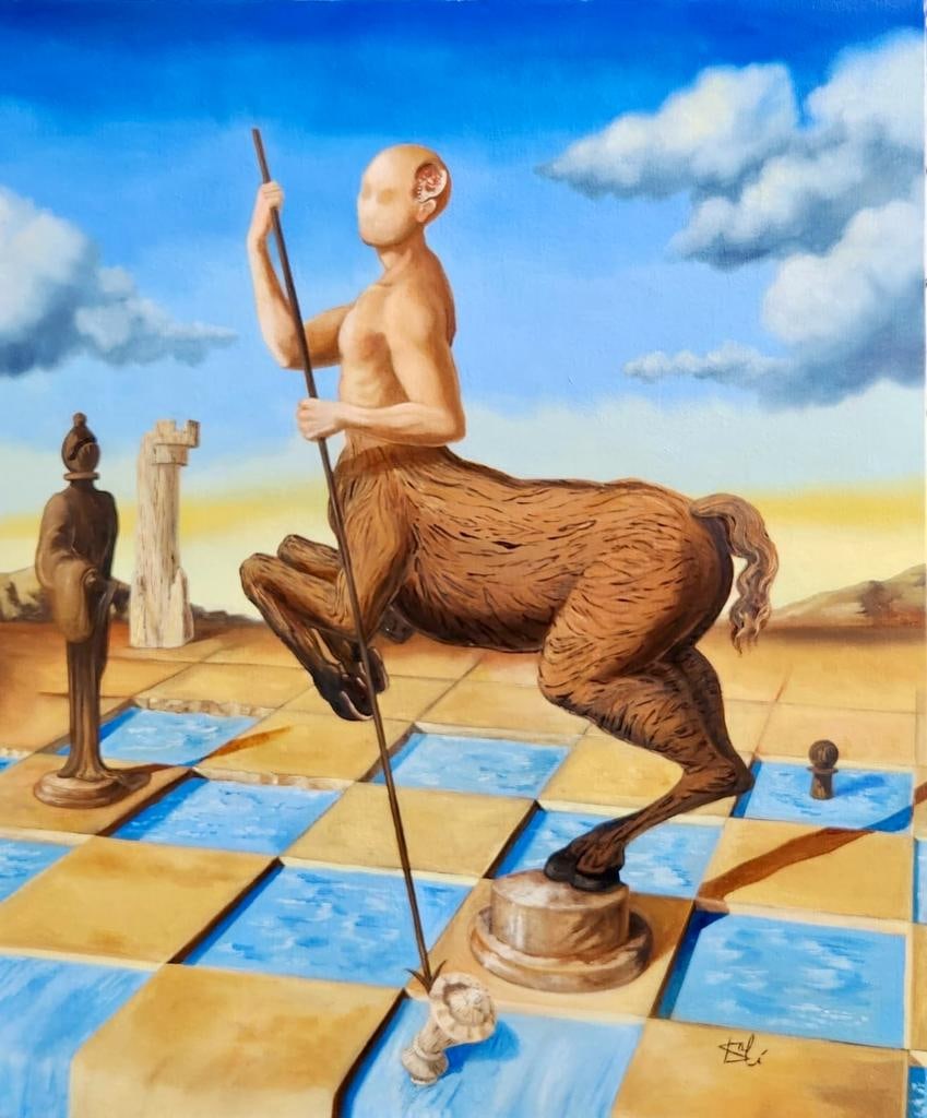 Salvador Dali Spanish 1904 - 1989 Oil on Canvas Painting COA Magritte Ernst De Chirico Era (1 of 8)