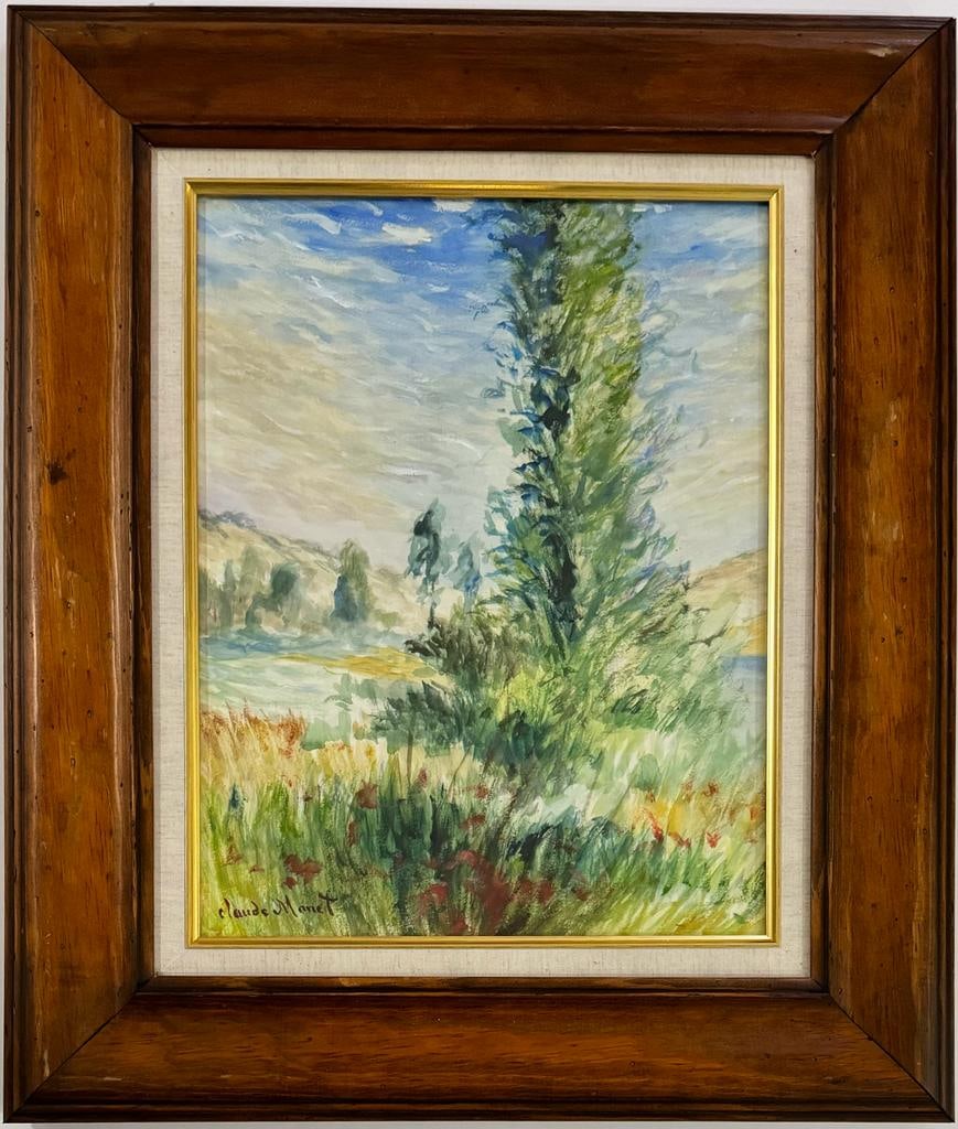 Claude Monet French 1840 - 1926 Watercolor on Paper Painting Renoir/Manet/Pissarro Era. (1 of 8)