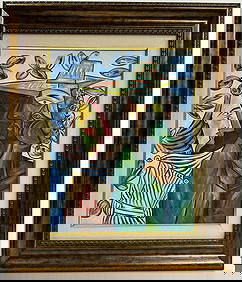 Pablo Picasso Spanish 1881 1973 Oil On Canvas COA Painting Braque Juan Gris Dali Magritte (1 of 12)