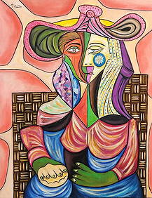 Pablo Picasso Spanish 1881 1973 Oil On Canvas Painting Man Playing Guitar Braque Juan Gris Cubism (1 of 12)