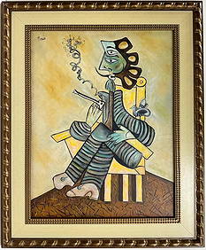 Pablo Picasso Spanish 1881 1973 Oil On Canvas Painting Braque Juan Gris Dali Magritte (1 of 9)