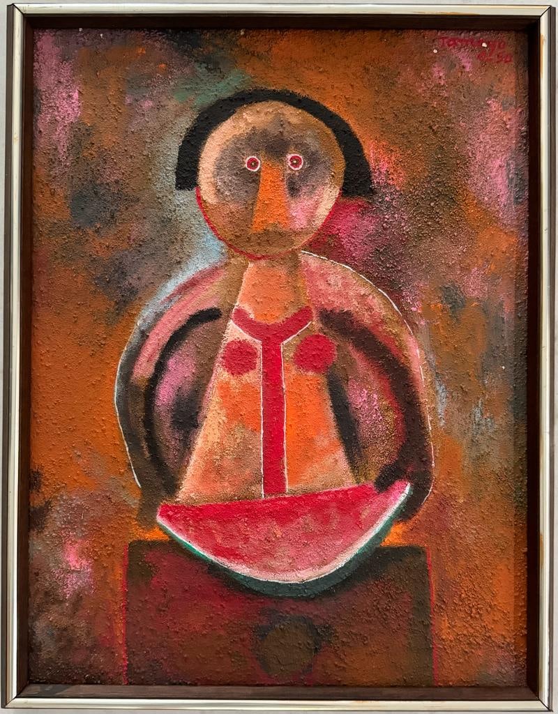 Rufino Tamayo Mexican 1899 - 1991 Oil on Canvas Painting COA Latin American Kahlo Rivera Era. (1 of 8)