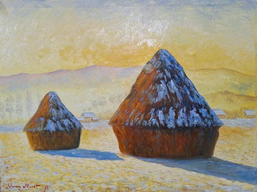 Claude Monet French 1840 - 1926 Oil on Canvas Painting Renoir/Manet/Pissarro Impressionist Era.: A canvas painting, measuring 24 x 35 inches. Originating from a private collection in Europe, this captivating masterpiece carries a fascinating history. Executed with artistic skill using oil on canv