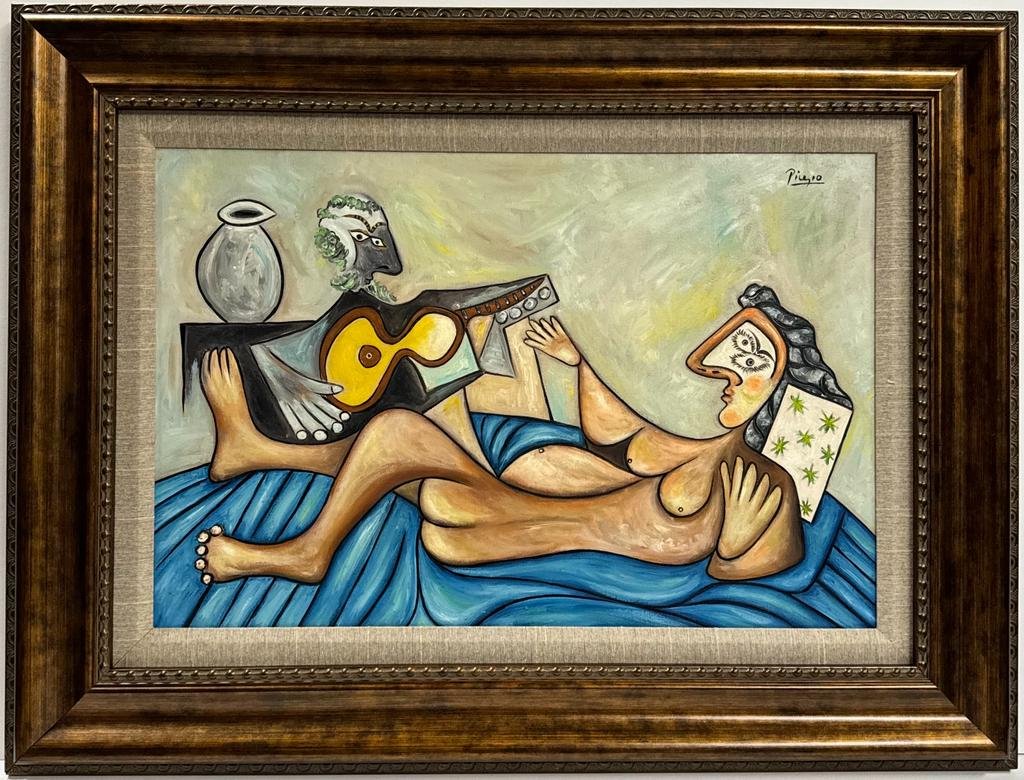 Pablo Picasso Spanish 1881-1973 Oil On Canvas Painting Magritte Dali Braque Juan Gris Era (1 of 10)