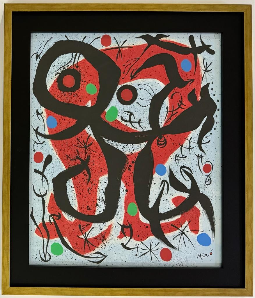 Joan Miro Spanish 1893 - 1983 Picasso Magritte Dali Surrealism Era Gouache on Paper (1 of 9)