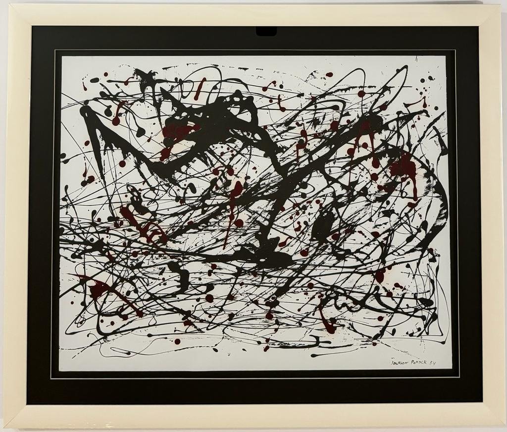 Jackson Pollock American Oil on Paper Painting Appraisal Rothko Kline Era. (1 of 7)
