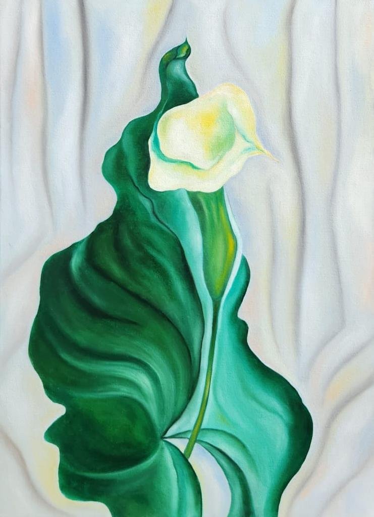 Georgia O'Keeffe American 1887 - 1986 UntitledOil on Canvas Painting Abstract Expressionist. (1 of 7)