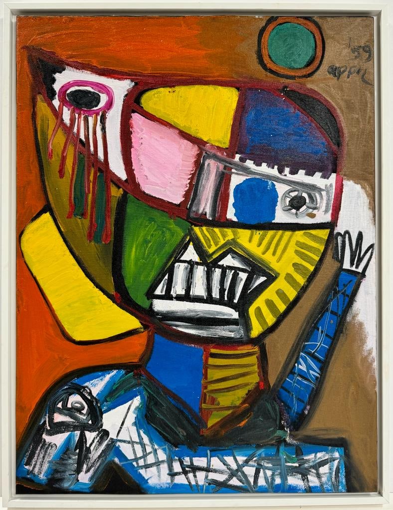 Karel Appel Dutch Painter 1921-2006 Oil on Canvas Kooning, Pollock, Shiele, Munch, Expressionist Era (1 of 7)
