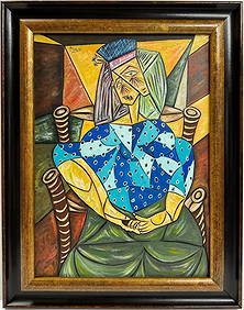 Pablo Picasso Spanish 1881 1973 Oil On Canvas Painting Dali , Magritte , Braque Juan Gris Cubism Era (1 of 6)