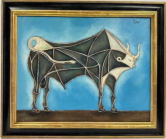 Pablo Picasso Spanish 1881 1973 Oil On Canvas Painting Dali , Magritte , Braque Juan Gris Cubism Era (1 of 7)