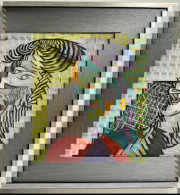 Pablo Picasso Spanish 1881 1973 Oil On Canvas Painting Dali , Magritte , Braque Juan Gris Cubism Era (1 of 7)