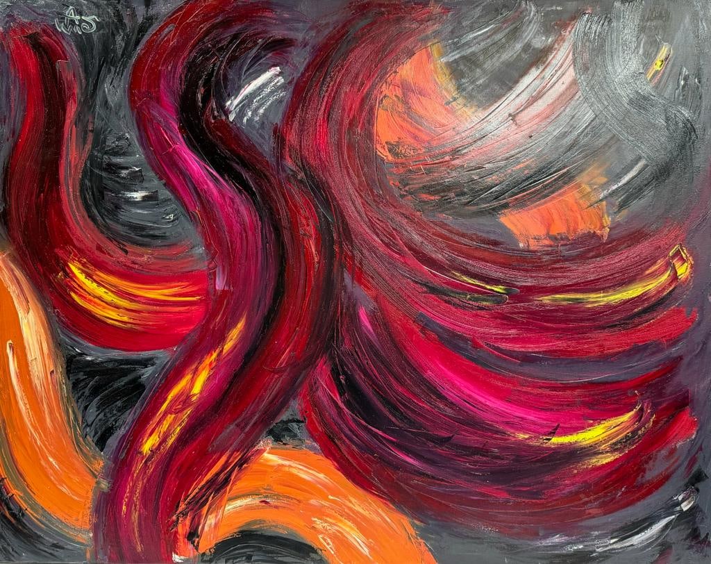 Kazuo Shiraga 1924-2008 Japanese Abstract Painting Foot Painting. Pollock/Rothko/Kline Era (1 of 8)