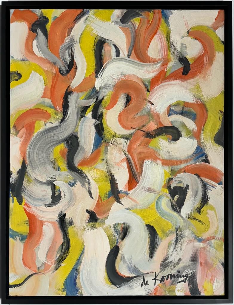 Willem de Kooning American 1904 - 1997  Untitled Oil on canvas painting Appraisal Pollock Kline (1 of 7)