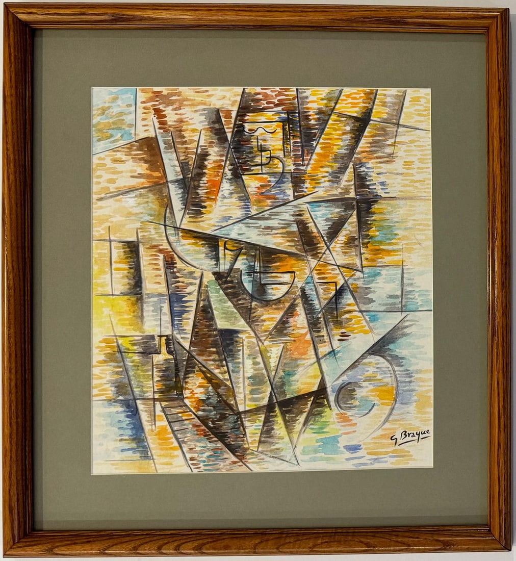 Georges Braque French 1882-1963 Gouache/Paper Painting Cubism Picasso Juan Gris (1 of 6)