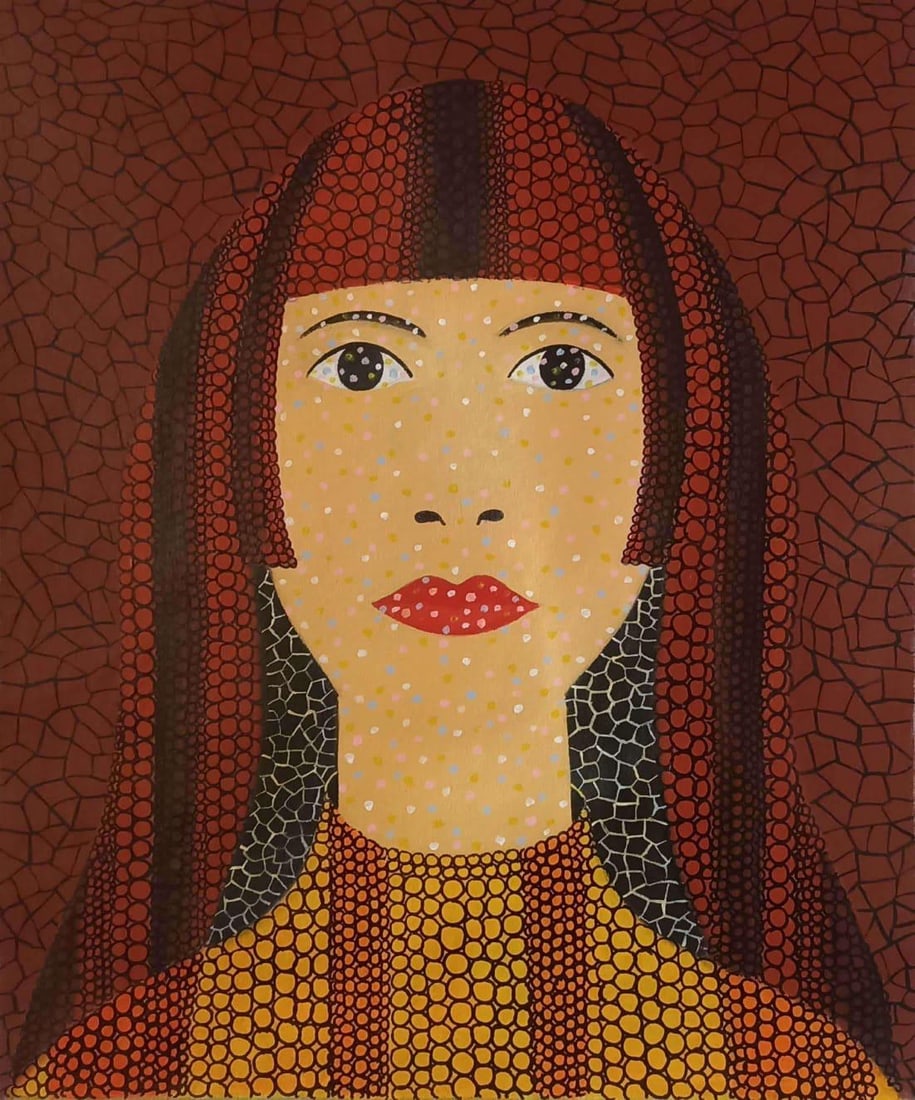 Yayoi Kusama (B.1929), Acrylic Painting Andy Warhol Haring Pop Art Era. (1 of 5)