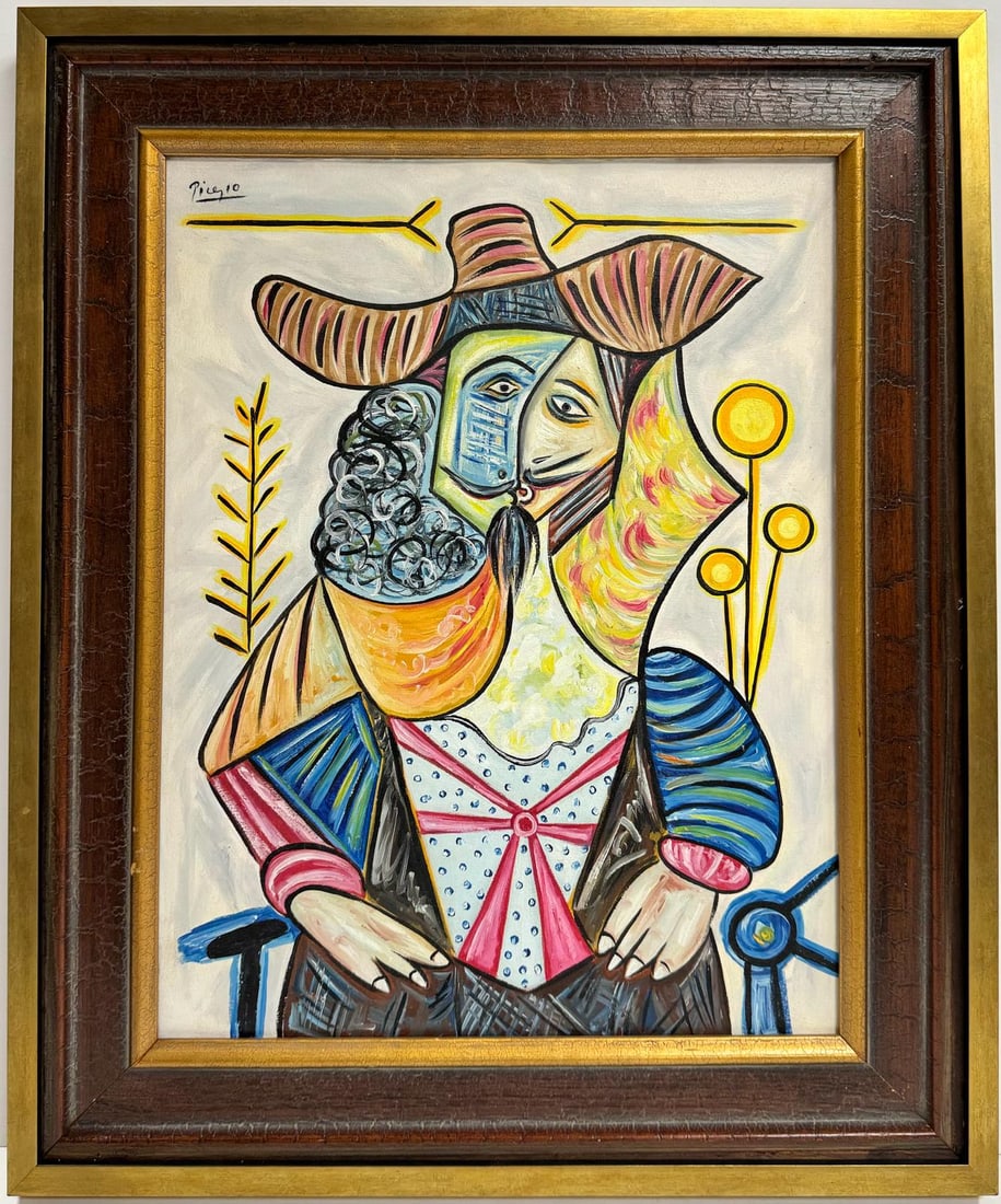Pablo Picasso Spanish 1881 1973 Oil On Canvas Magritte Chagall Dali Braque Juan Gris Era (1 of 6)