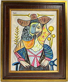 Pablo Picasso Spanish 1881 1973 Oil On Canvas Magritte Chagall Dali Braque Juan Gris Era (1 of 6)