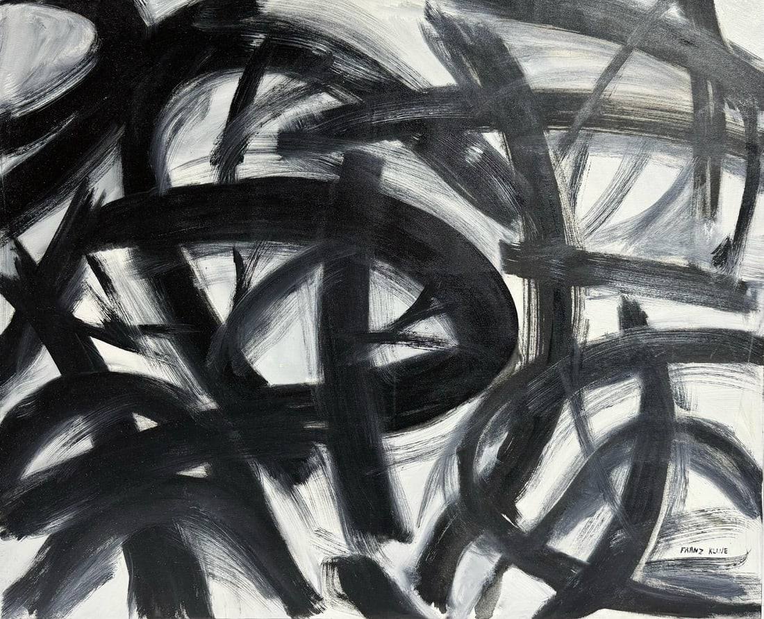 Franz Kline American Oil on canvas Painting COA Pollock. Rothko. Kline de Kooning Era (1 of 7)