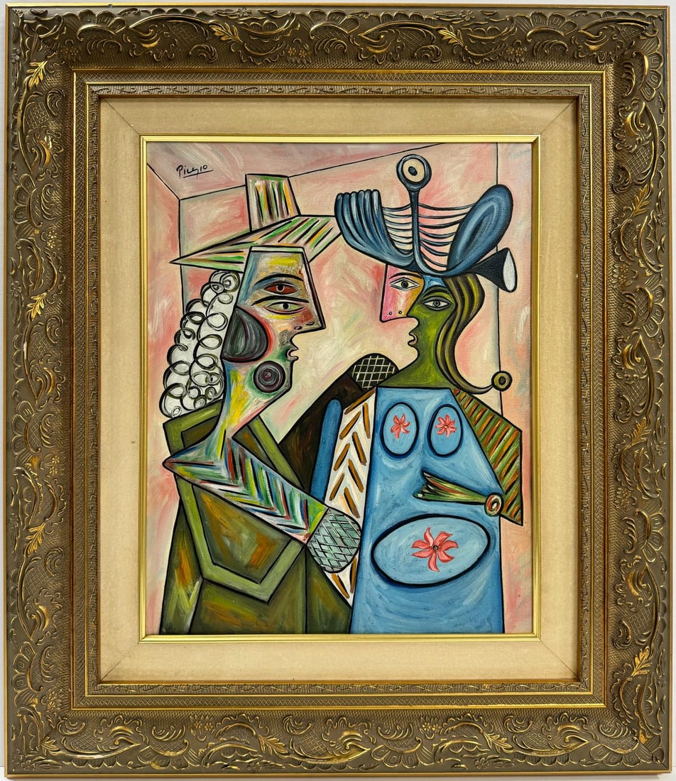 Pablo Picasso Spanish 1881-1973 Oil On Canvas Painting Dali Magritte Braque Juan Gris (1 of 5)