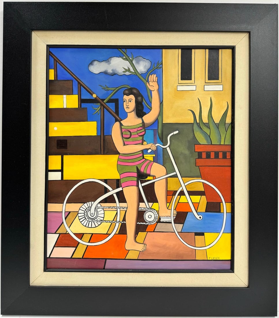 Fernand Léger French (1881-1955) Oil on Canvas Braque, Gris, Picasso, Miro Era (1 of 6)